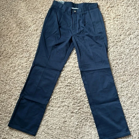 Chaps Pleated Twill Pants - Boys 8-20 - Navy - 18